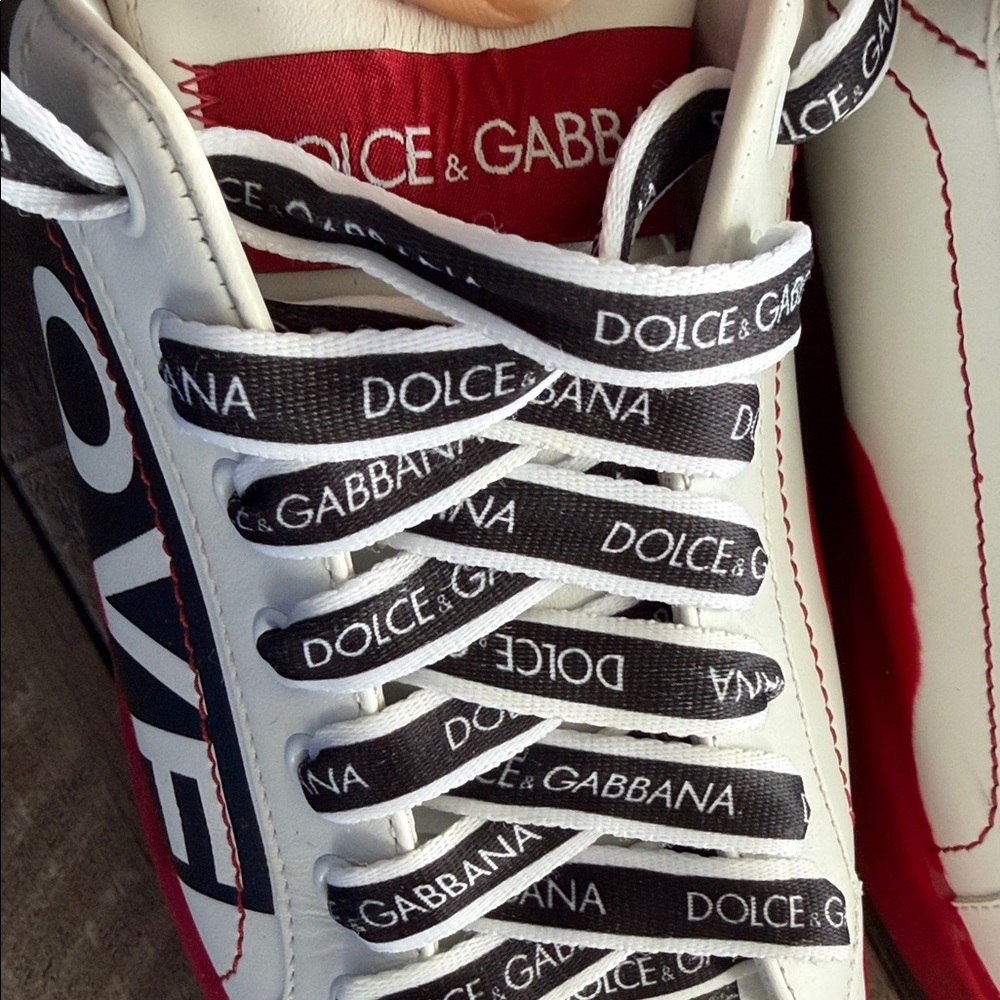 Dolce Gabbana Love Graphic Sneakers with Red Soles - Picture 12 of 13